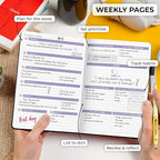 Clever Fox Planner 2nd Edition – Colorful Weekly & Monthly Goal Planner, Time Management & Productivity Organizer, Undated, A5 (Black)