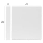 Amazon Basics 3 Ring Binder with Durable 1 Inch D-Ring and Clear Overlay for Storage and Organization, Pack of 4, White