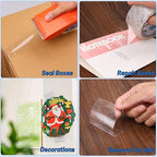 Packing Tape, 4 Rolls Shipping Tape Bulk, 1.88" X 60 Yd, 240 Yds, 2.7 Mil, 3" Core, Clear Heavy Duty for Moving Boxes, Package, Mailing