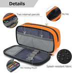Large Capacity Pencil Case Multi-Slot Pencil Pouch Durable Pencil Box Portable Office Pen Bag with Zipper