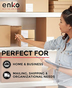 enKo 2 Stacks/4000 Labels 4" x 6" Fanfold Direct Thermal Labels Compatible for Rollo Zebra Printer - Shipping Mailing Postage Labels, Perforated, Permanent Adhesive (2 Labels/Fold | 2000 Labels/Stack)