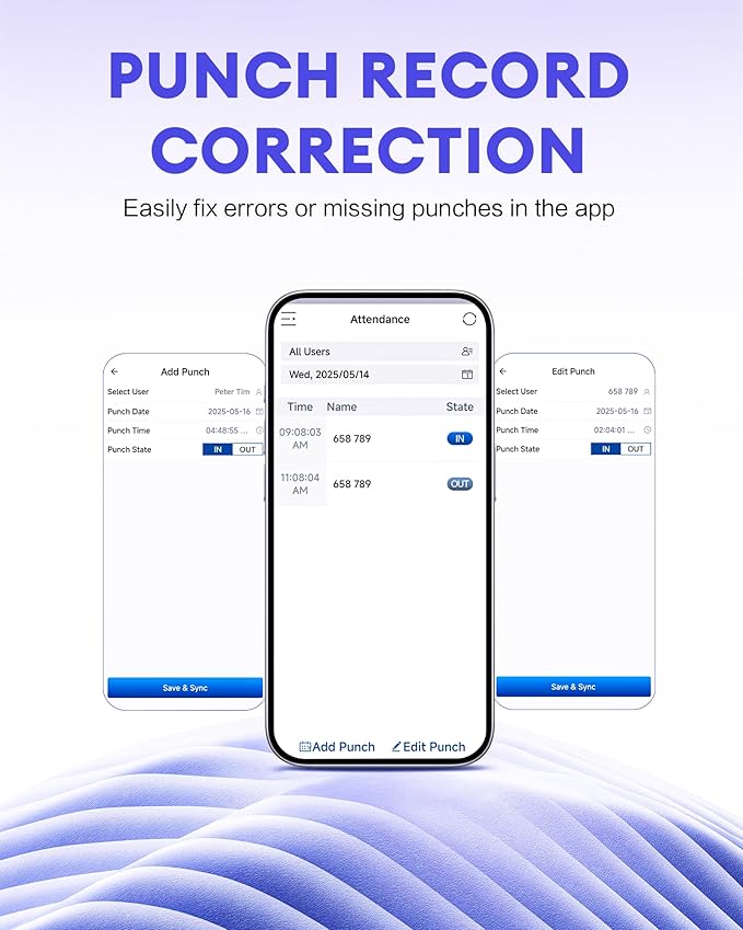 NGTeco Time Clocks for Employees Small Business with Face, Finger Scan, RFID and PIN Punching in One, MB2 Office Time Card Machine Automatic Punch with APP for iOS Android (0 Monthly Fee)
