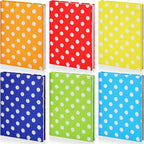 Yexiya 6 Pcs Stretchable Book Cover Jumbo Fabric Book Covers Colorful Pattern Book Protector Washable Reusable Protective Textbook Cover for Hardcover Textbooks up to 9 x 11 in (Dot Pattern)