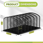 Desk File Organizer 7 Sections Upright Mesh File Sorter Organizer for Desk, Office Organization File Holder for Home, Office & Classroom (Black, 1Pack)