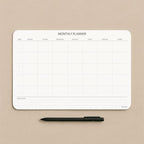 Undated Monthly Planner Notepad,Desk Calendar for Organizing&Scheduling Tasks-Productivity Tracker,Goals,Notes&To-Do Lists–A4 Size (8,3"X11,7")Premium Thick Paper with Cardboard Back Support 50 Sheets