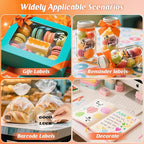 HuiJuKeJi 3 Rolls Transparent Round Thermal Labels, 2 Inch Circle Adhesive Direct Sticker Paper for Phomemo M220/M221/M100/M110/241BT, Multipurpose Clear Custom Sticker Label-140pcs/Roll