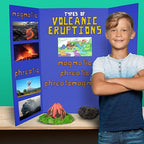 Flipside Products 36” x 48” Foam Project Boards for Presentations, Science Fair, School Projects, Event Displays and Trifold Picture Board - Blue - 10 Pack