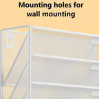 Kuntine.B Wall File Organizer Office Hanging Magazine Holder Wall File Organizer for Office Home (White, 6 Tier)