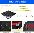 ECHSRT Big Pencil Case, Aesthetic Portable Zipper Pencil Bag with Hidden Pocket, Special Pouch for Men Women Adults, Stationery Organizer Pen Cases for Office Travel,Black