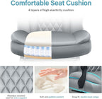 Executive Leather Office Chair, Big and Tall Desk Chair with Footrest Home Office Desk Chairs, Ergonomic Computer Desk Chair with Lumbar Support, Reclining Chair with Adjustable Angle