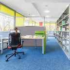 Versare Hush Screen Portable Room Divider | Workstation Wall Divider | Freestanding Privacy Hush Panels | Clear Fluted Windows | Fabric Office Divider Screen | Great for Room Separation