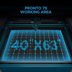 OMTech Pronto 150W CO2 Laser Engraver & Cutter with LightBurn – 63"x40" Workspace, 1,000mm/s Speed, Autofocus, 2-Way Pass, Air Assist, for Wood, Acrylic & More