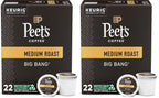 Peet's Coffee K-Cup Coffee Pods for Keurig Brewers, Medium Roast, Pods, Big Bang, 22 Count (Pack of 2)