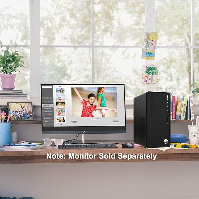 HP Pavilion Tower Desktop Computer, Intel 8-Core i7-10700F up to 4.8GHz, 64GB DDR4 RAM, 4TB PCIe SSD, GeForce GT 610 2GB, WiFi 6, Bluetooth, RJ-45, Type-C, KB & Mouse, Black, Windows 11 Pro, Tichang