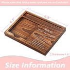 CINRLLA School Psychologist Sticky Note Holder Wooden Notepad & Pen Holder 6.5"" x 4.7"" Sticky Note Pad Holder Dispenser for Desk School Psychologist Definition Work Gifts, NPA181, Brown