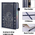 TIEFOSSI Bullet Dotted Journal Notebook, 160gsm 256 Numbered Thick Paper, A5 Hardcover Dotted Grid Diary for Women Men Work Writing, Bullet Dot Journaling, Drawing, 5.8 x 8.3 in