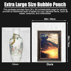 5 Pack 26 * 30 Inch Extra Large Bubble Pouches Clear Bubble Pouch Wrap Bags for Packing Shockproof Cushioning Wrap Bag for Shipping Moving Fragile Dishes China Plates Painting Fragile Items