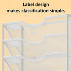 Kuntine.B Wall File Organizer Office Hanging Magazine Holder Wall File Organizer for Office Home (White, 5 Tier)