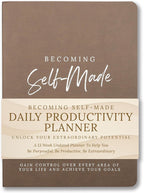 Undated Daily Planner for Men & Women - 90 Days of Productivity, Reflections, Self Care, Achieving Goals & Mindfulness - Journal with Daily To Do List, Prompts & Habit Tracking