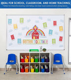 SWANCROWN 72" x 48" Dry Erase Board, Magnetic White Board for Wall, Large Marker Whiteboard with a Long Pen Tray for Class and Office