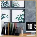 Ctosree Acrylic File Organizer for Desk Vertical 15 Compartments File Sorter Mail Organizer Desktop Countertop Folder Stand Racks for Office Home School Desk(Arch,Black)