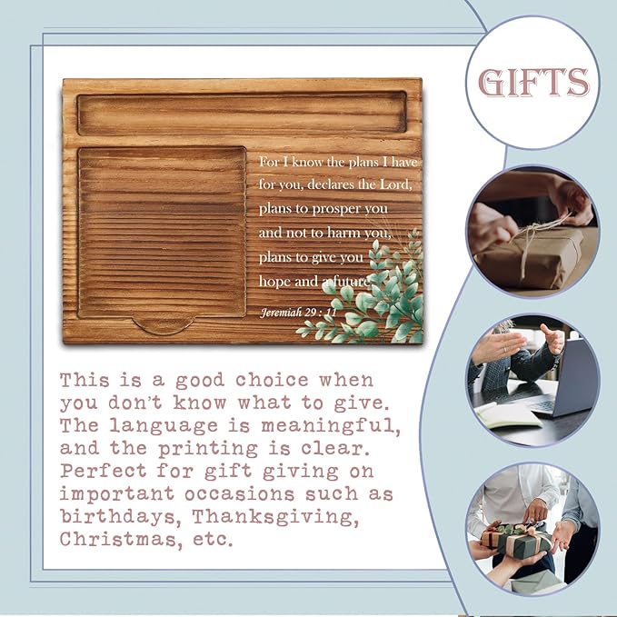 vizuzi Bible Verse Jeremiah 29 11 Christian Decor Sticky Note Holder Gifts for Women Men Prayer Coworkers Employees Friends Inspirational Positive Scripture Desk Self-Stick Note Pad Holders ZSS50