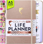 Life Planner - Gratitude Journal for Men & Women | Daily, Weekly & Monthly Planner with Budget Section, Time Blocking, Habit Tracker for Peace of Mind Planning to Increase Productivity & Happiness