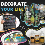 Window Chalk Markers for Glass Washable, 20 Colors Jumbo Liquid Chalk Marker with 10mm 3 in 1 Nib Thick Wide Tips, Big Chalkboard Markers, Car Paint Pen for Auto, Bistro, Mirror, Poster, Blackboards