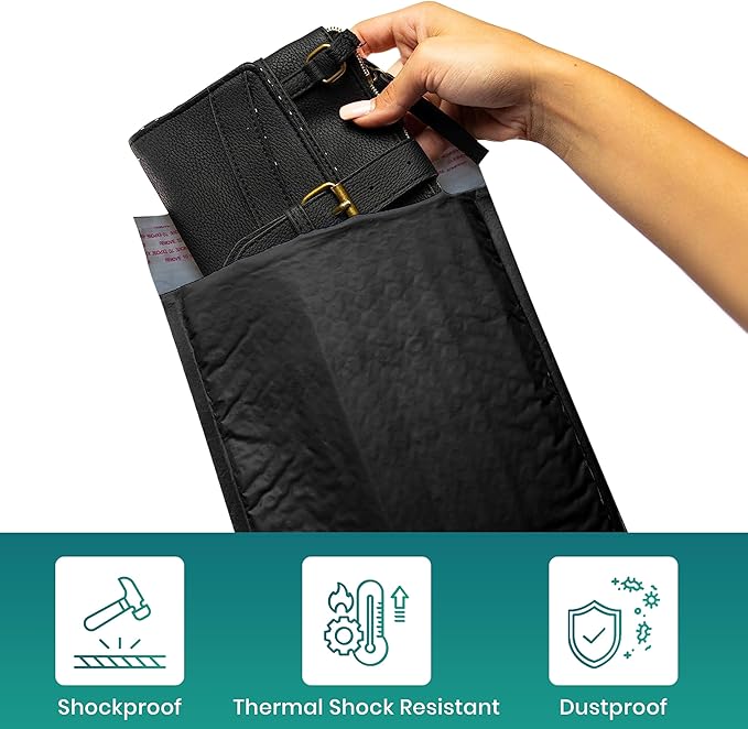 Levex - #2 8.5" x 12" [10 Pack] Black Poly Bubble Mailers, Padded Envelope Mailers, Packing Envelope & Mailing Bags for Shipping