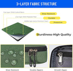 ECHSRT Big Pencil Case, Aesthetic Portable Zipper Pencil Bag with Hidden Pocket, Special Pouch for Men Women Adults, Stationery Organizer Pen Cases for Office Travel,Army Green