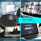 Backlit Wireless Keyboard and Mouse, Rechargeable Quiet Wireless Keyboard Mouse Combo, Jiggle Mouse, 2.4G Cordless USB Keyboard Slim Full Size for Apple iMac, MacBook, laptop and PC, Space Gray