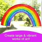 12 Colors Washable Window Markers for Cars, 15mm Jumbo Liquid Chalk Markers, 3 in 1 Nib, Metallic & Neon Paint Glass Pen for Auto, Chalkboard, Blackboard, Bistro, Menus and Any Non-Porous Surface