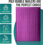 Levex - #0000 4" x 6" [5 Pack] Purple Poly Bubble Mailers, Padded Envelope Mailers, Packing Envelope & Mailing Bags for Shipping