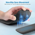 MEKASS Ergonomic Wrist Rest for Keyboard and Mouse, Soft Memory Foam Keyboard Wrist Rest Set with Non-Slip Silicone Base, Easy Typing, Pain Relief, Comfort for Office, Work, Gaming (Classic Black)