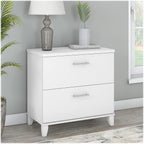 Bush Furniture Somerset 2 Drawer Lateral File Cabinet in White