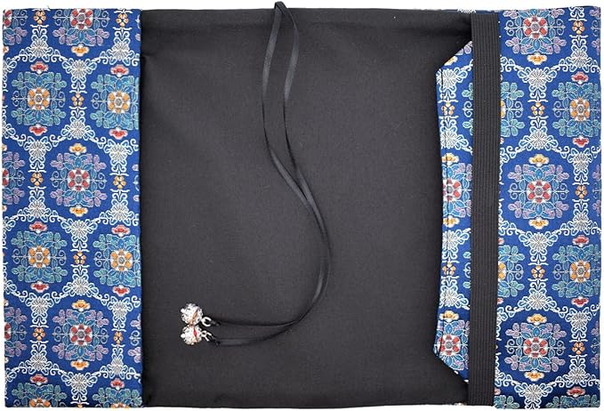 BLBMH Book Covers for Paperbacks Handmade Bookcover Fit for 5.5x8.5 inch Adjustable Fabric Softcover Protector for Women Book Lovers Gifts - Flower Blue B 8.5in