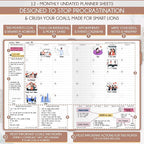 Life Planner - Gratitude Journal for Men & Women | Daily, Weekly & Monthly Planner with Budget Section, Time Blocking, Habit Tracker for Peace of Mind Planning to Increase Productivity & Happiness