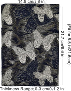 BLBMH Book Covers for Paperbacks Book Cover for Privacy Fit for 5.5x8.5 inch Adjustable Book Sleeve Cover for Diary Books Fabric Softcover Protector for Notebook - Butterfly B 8.5in