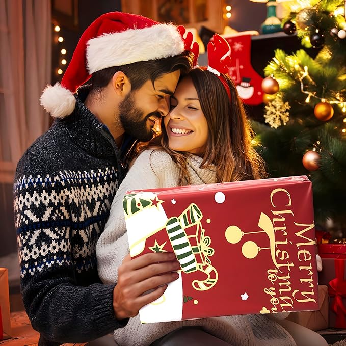 Christmas Poly Mailer 10x13 Inch 25 Pcs, Waterproof Shipping Bags for Clothing, Tear-Resistant Mailier, Strong Mailing With Self-Seal - Red Merry Christmas