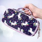 Choco Mocha Unicorn Pencil Case for Girls, Soft Pencil Case Kids Pencils Pouch for Kindergarten Girls, Purple