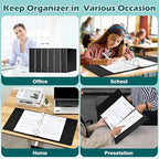 3 Ring Binder 2 Inch 6 Pack,2" Clear View with Round Rings, PVC-Free,Holds for 450 Sheets 8.5X 11 US Letter Size Paper, Durable Black Binders Perfect for Office,School and Home