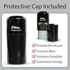 Shiny Smiley Face Teacher Stamp, Round Self Inking Stamp for Classroom, Green Ink