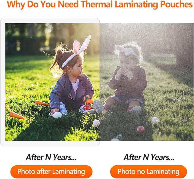 Thermal Laminating Pouches, 9 x 11.5 Inches Laminating Sheets, 3 mil Thick Laminate Sheets, 500 Pack,Clear