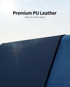 YSAGi Leather Desk Protector, Office Mat, Large Mouse Mat, Non-Slip PU Leather Blotter, Laptop Desk Mat, Waterproof Writing Pad for Office and Home (Dark Blue, 23.6" x 13.8")