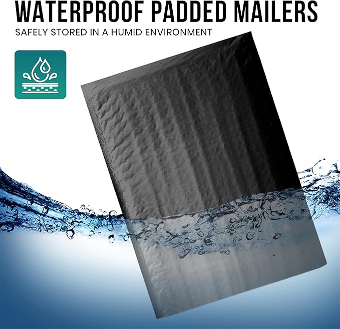 Levex - #2 8.5" x 12" [10 Pack] Black Poly Bubble Mailers, Padded Envelope Mailers, Packing Envelope & Mailing Bags for Shipping