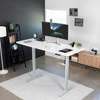 VIVO Electric 71 x 30 in Standing Desk, Memory Height Adjustment, 1B Series, White Top Gray Frame, DESK-KIT-1G7W