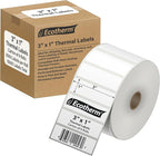3" x 1" Thermal Labels | 6 Rolls | 15000 Labels | fits Zebra, Munbyn, Rollo, Godex, Arkscan, iDPRT, Offnova Thermal Label Printers and More | Blank White Adhesive Stickers by Ecotherm