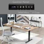 VIVO Electric 71 x 36 in Standing Desk, Memory Height Adjustment, 1B Series, Reclaimed Wood Top Gray Frame, DESK-KIT-1G7P-36