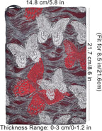 BLBMH Book Covers for Paperbacks Book Cover for Privacy Fit for 5.5x8.5 inch Adjustable Book Sleeve Cover for Diary Books Fabric Softcover Protector for Notebook - Butterfly C 8.5in