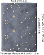 BLBMH A5 Book Covers for Paperbacks Book Cover for Privacy Fit for 5.5x8.3 inch Adjustable Book Sleeve Cover for Women Over 15 Diary Softcover Protector for Notebook - Velvet Grey